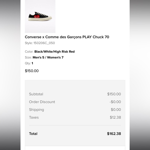 Converse CDG LowTop - Picture 7 of 7